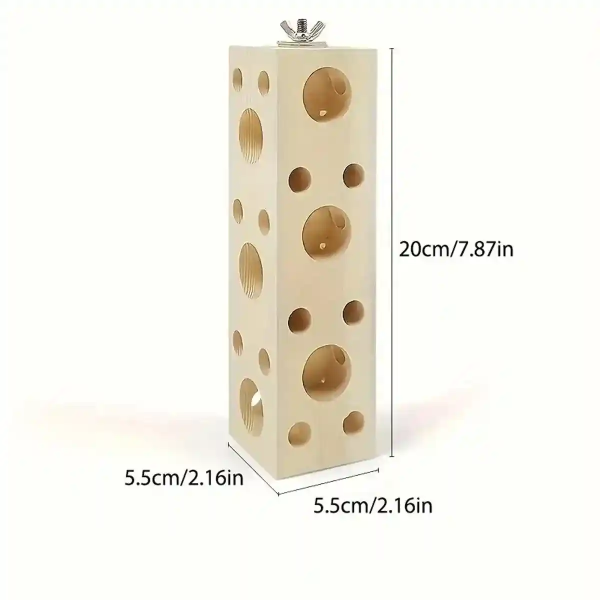 Parrot Stand Toy for Bird Cage Durable Pine Wood Perch for Exercise and Play - Image 6