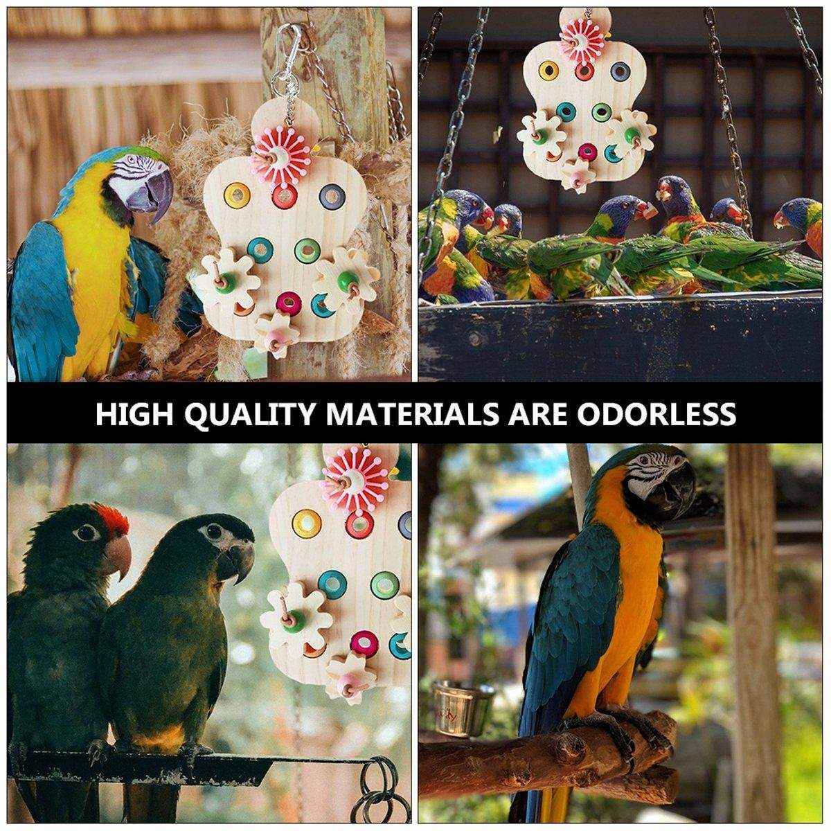Parrot Supplies Bird Toys Wooden Educational Interactive Toys - Image 12