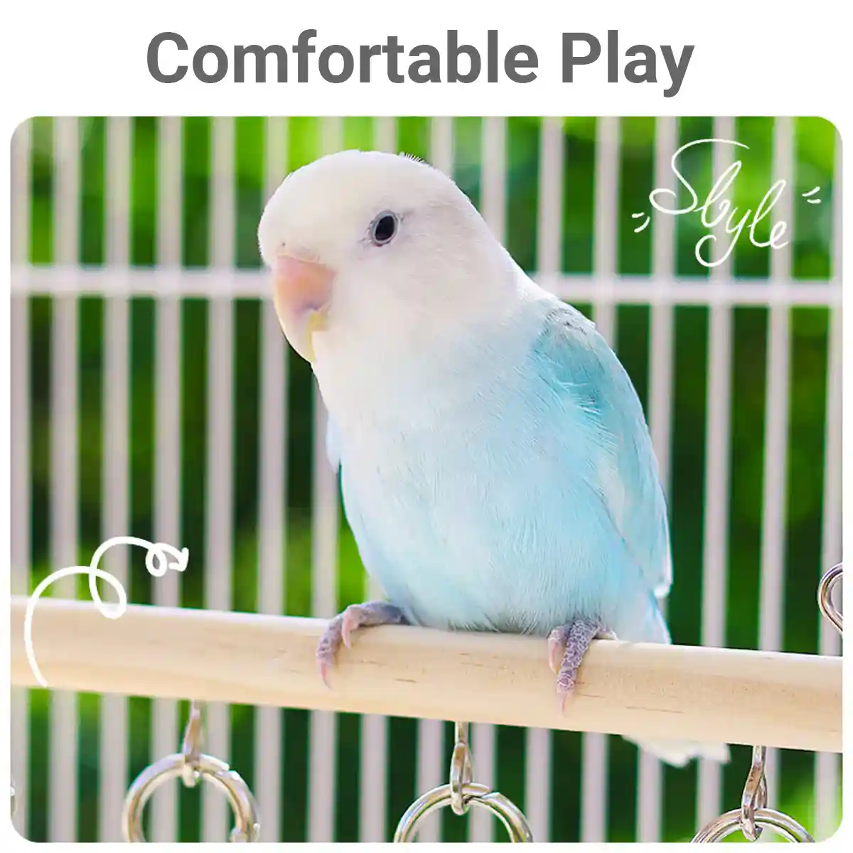 Bird Swing Tunnel Toy Fun & Comfortable Play for Birds - Image 5