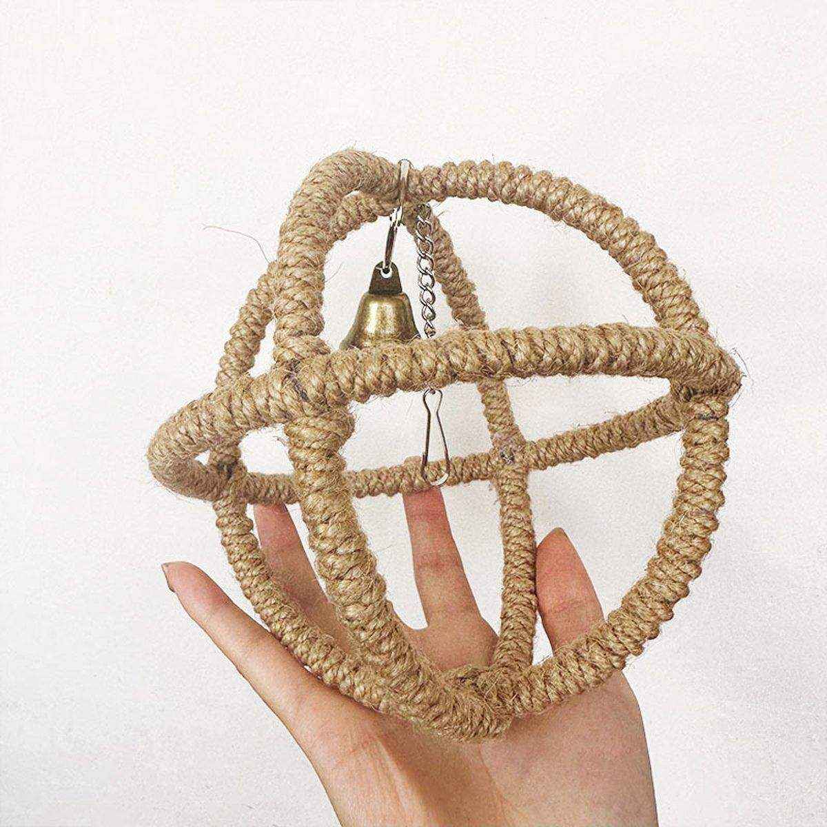 Parrot Toy Bite Exquisite Ball Ring Hemp Rope Bird Toy Ring Swing Pet Toy Bird Bite Supplies - Image 11