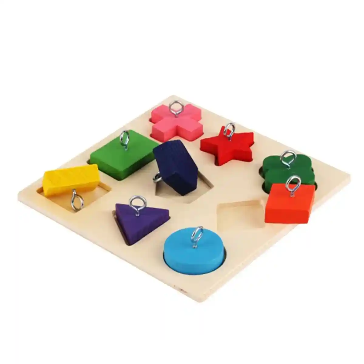 Parrot Training Toy Educational Clock Design with Wooden Blocks for Play - Image 11
