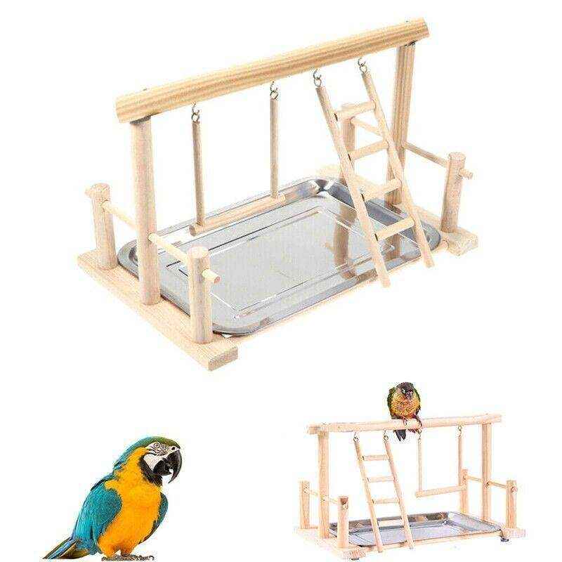 Durable Wooden Bird Cage Stand Bird Toy - Image 10