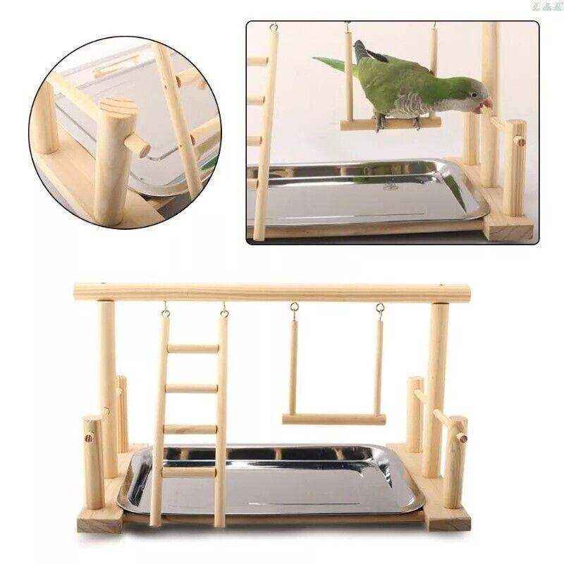 Durable Wooden Bird Cage Stand Bird Toy - Image 11