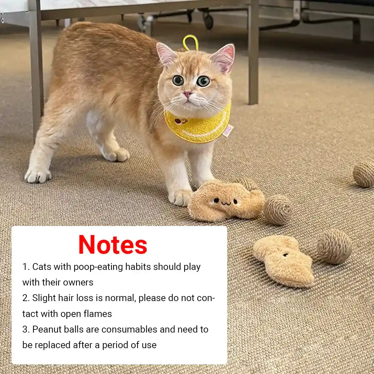 Peanut Cat Toy Set Rattle Sisal Chew Toys for Cats - Image 10