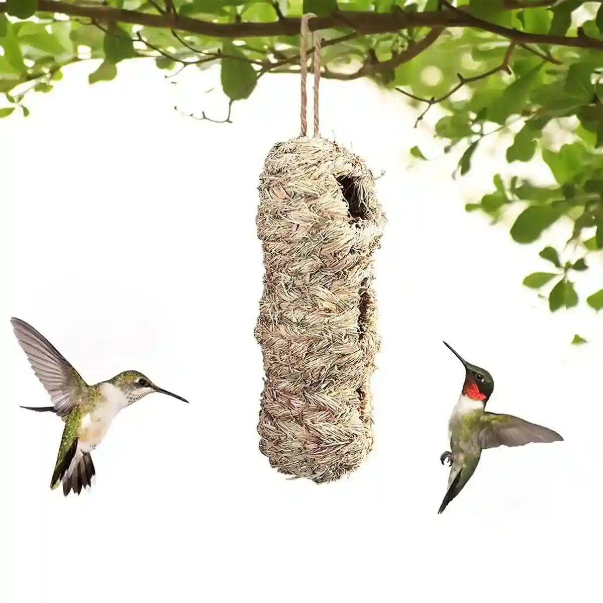 Natural Woven Hanging Bird Nest Peanut Style Bird House for Garden - Image 12