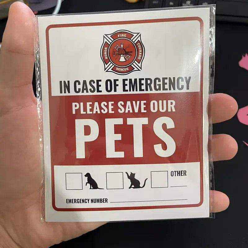 10pcs Emergency Pet Alert Stickers for Windows and Doors - Image 7