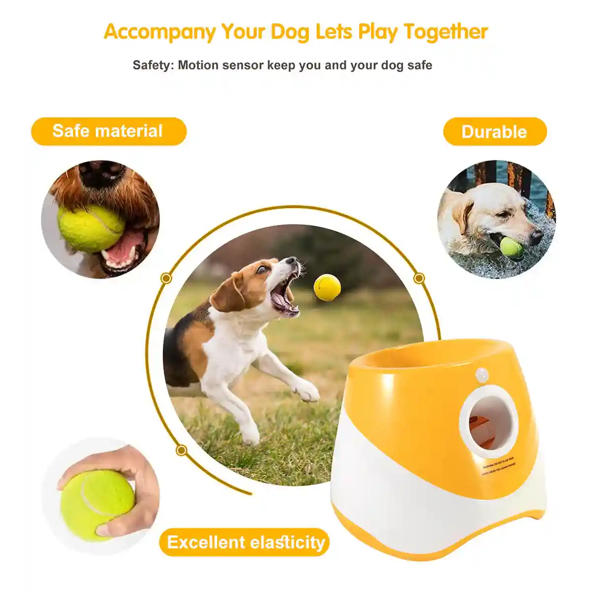 Dog Ball Thrower Outdoor Elastic Tennis Launcher Dog Toy Automatic Ball Machine - Image 4