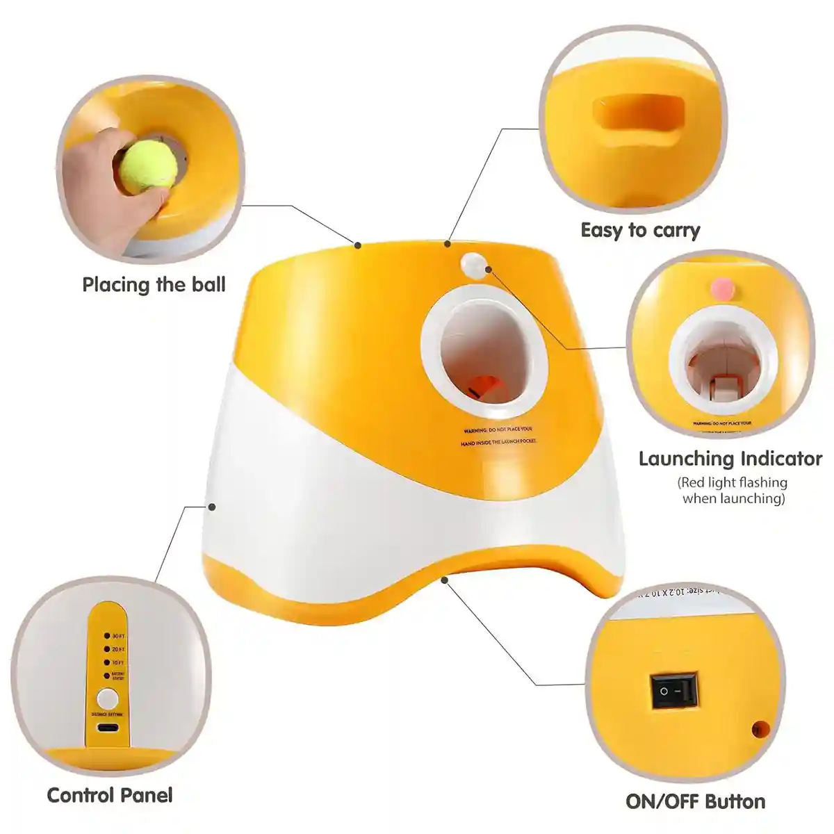 Dog Ball Thrower Outdoor Elastic Tennis Launcher Dog Toy Automatic Ball Machine - Image 5