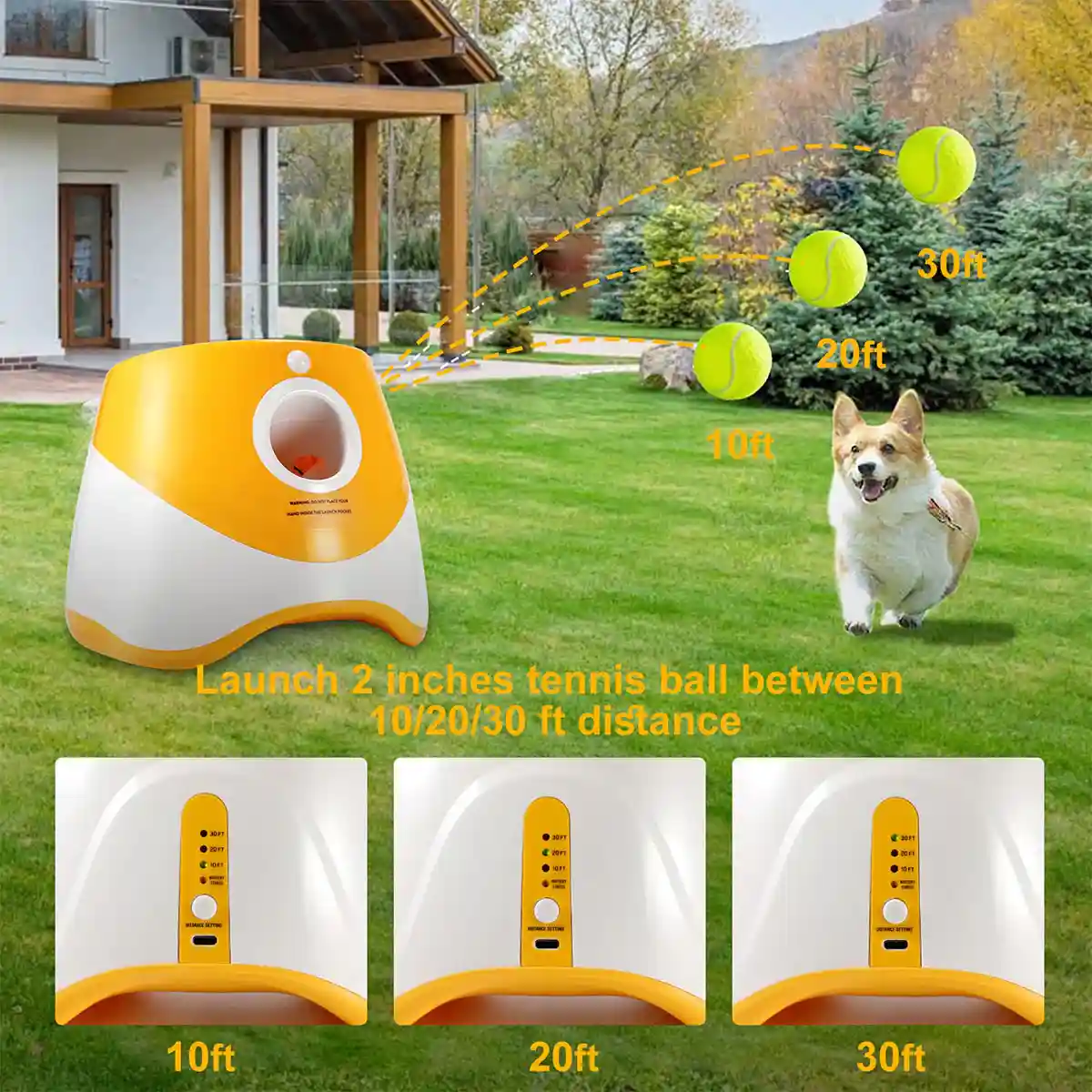 Dog Ball Thrower Outdoor Elastic Tennis Launcher Dog Toy Automatic Ball Machine - Image 7