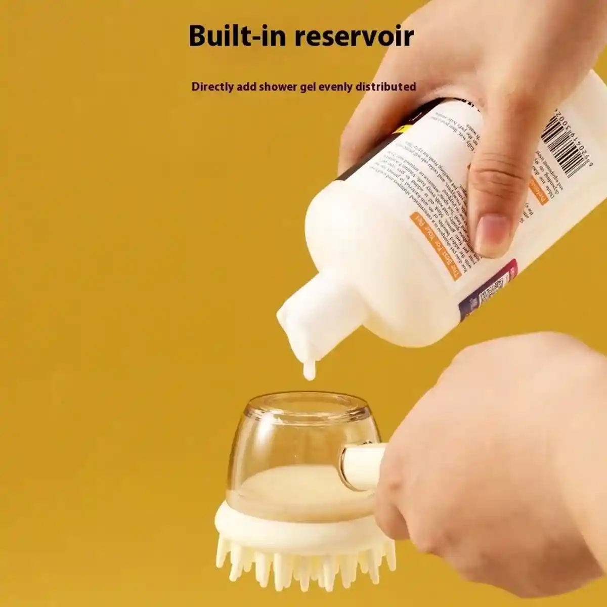 Pet Bath Brush Dog Massage Brush Press to Dispense Liquid Pet Grooming Tools - Image 5