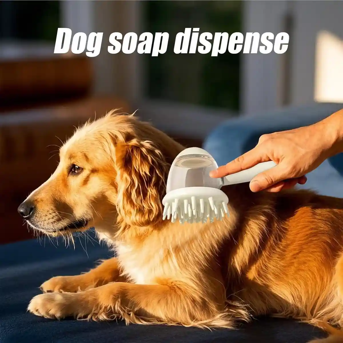 Pet Bath Brush Dog Massage Brush Press to Dispense Liquid Pet Grooming Tools - Image 7