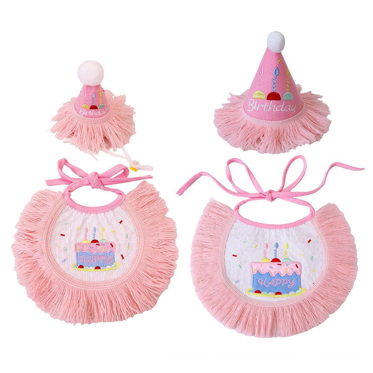 Pet Birthday Outfit Birthday Bib And Hat Set - Image 2