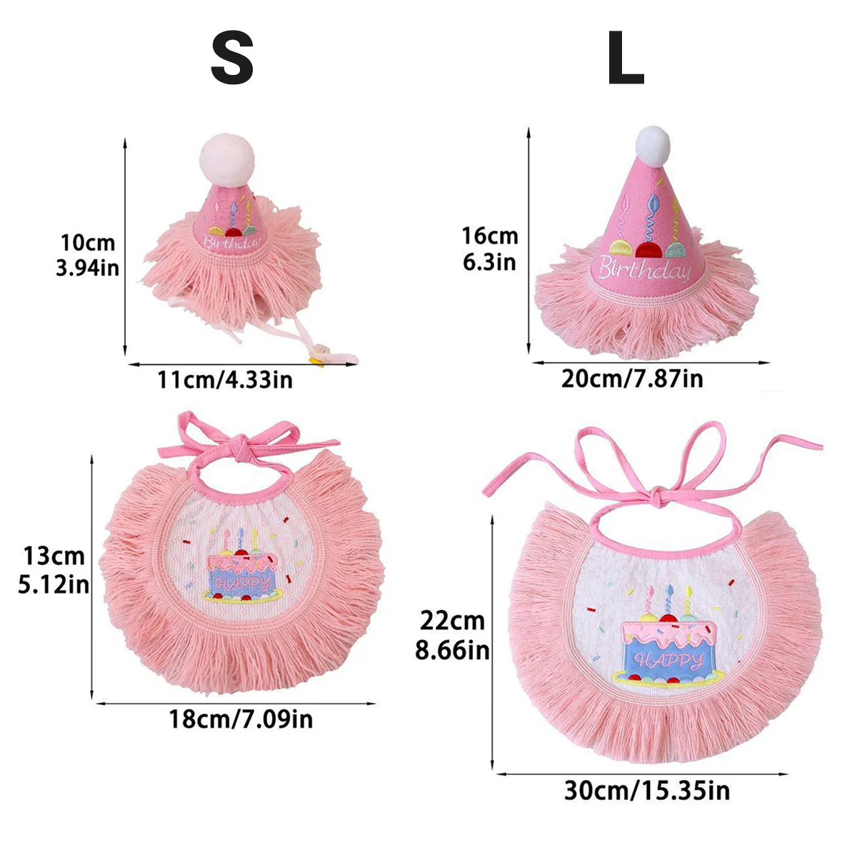 Pet Birthday Outfit Birthday Bib And Hat Set - Image 6