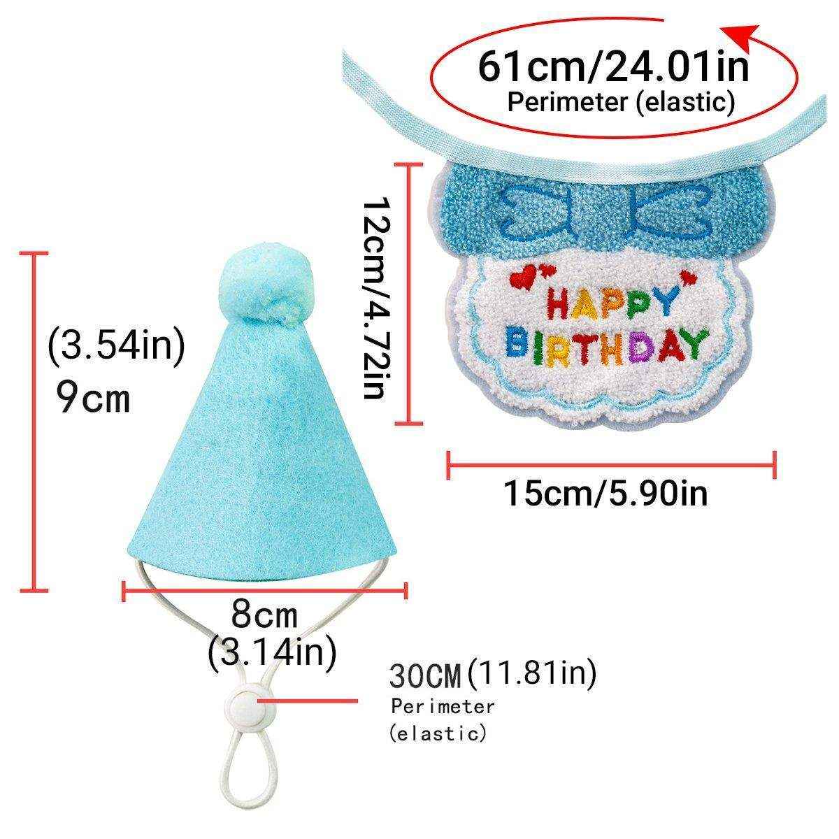 Pet Ins Wind Birthday Saliva Towel Bib Scarf Dog Cat Hat Decorations - Image 5