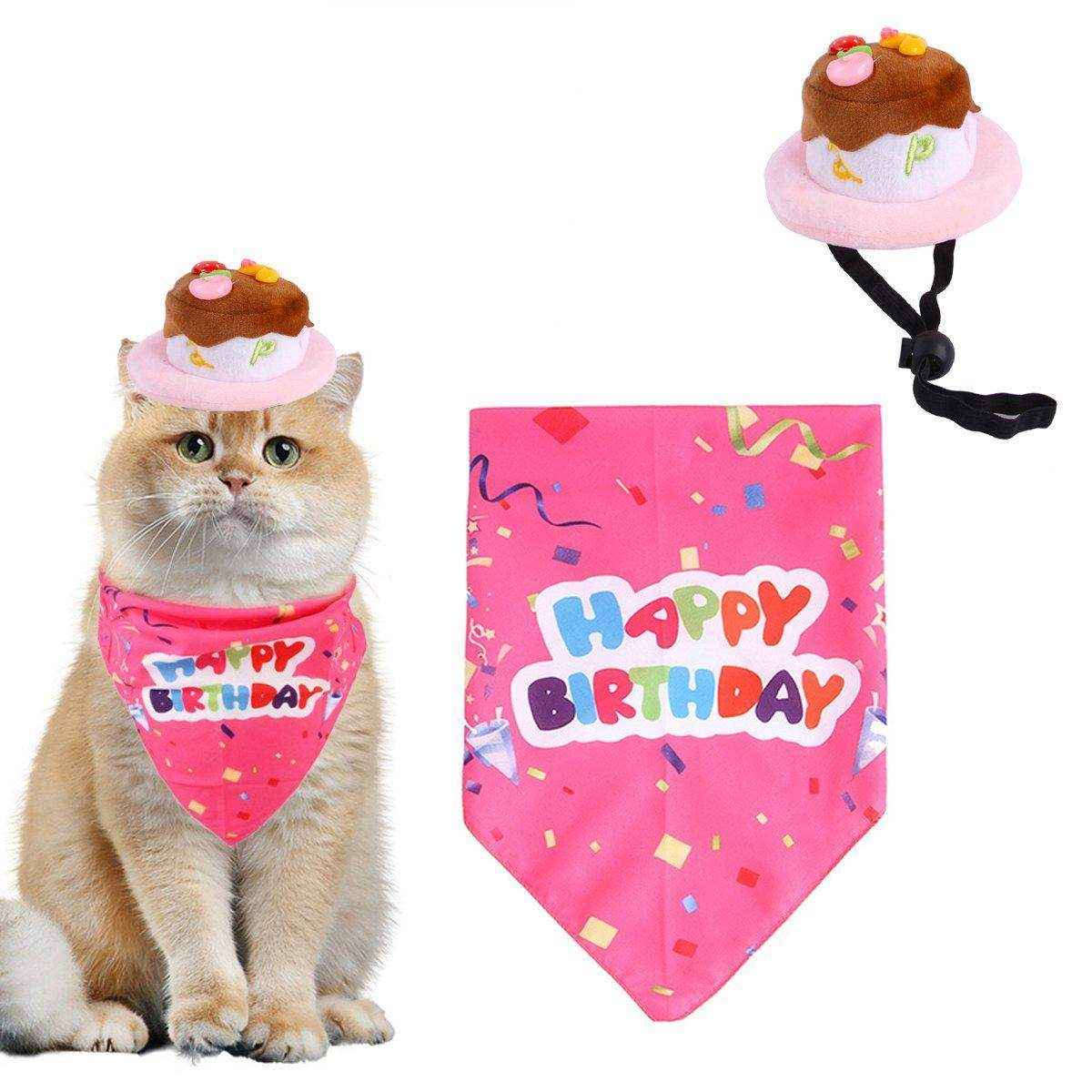 Pet Birthday Suit Cake Hat Triangle Towel Combination Birthday Dress - Image 10