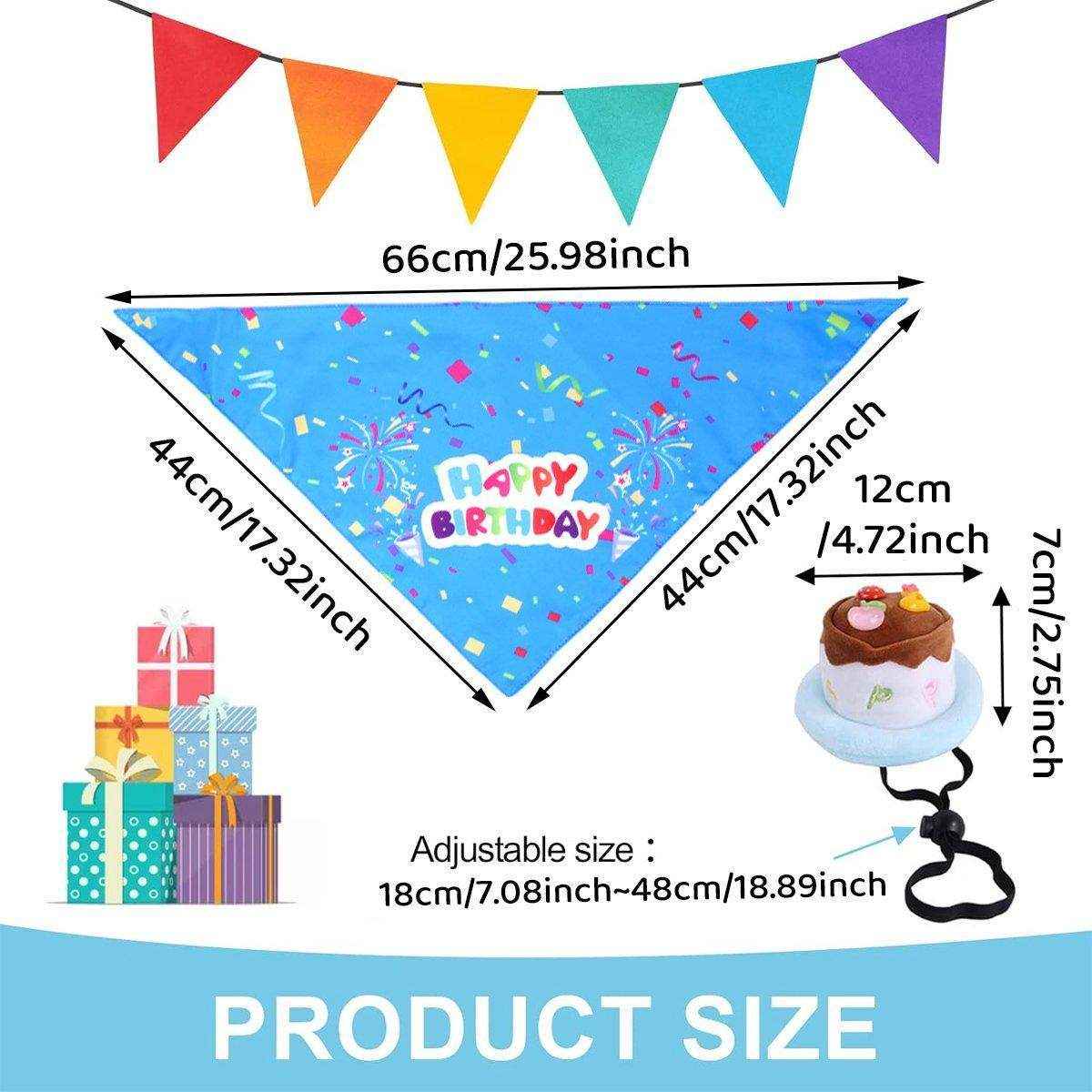 Pet Birthday Suit Cake Hat Triangle Towel Combination Birthday Dress - Image 12