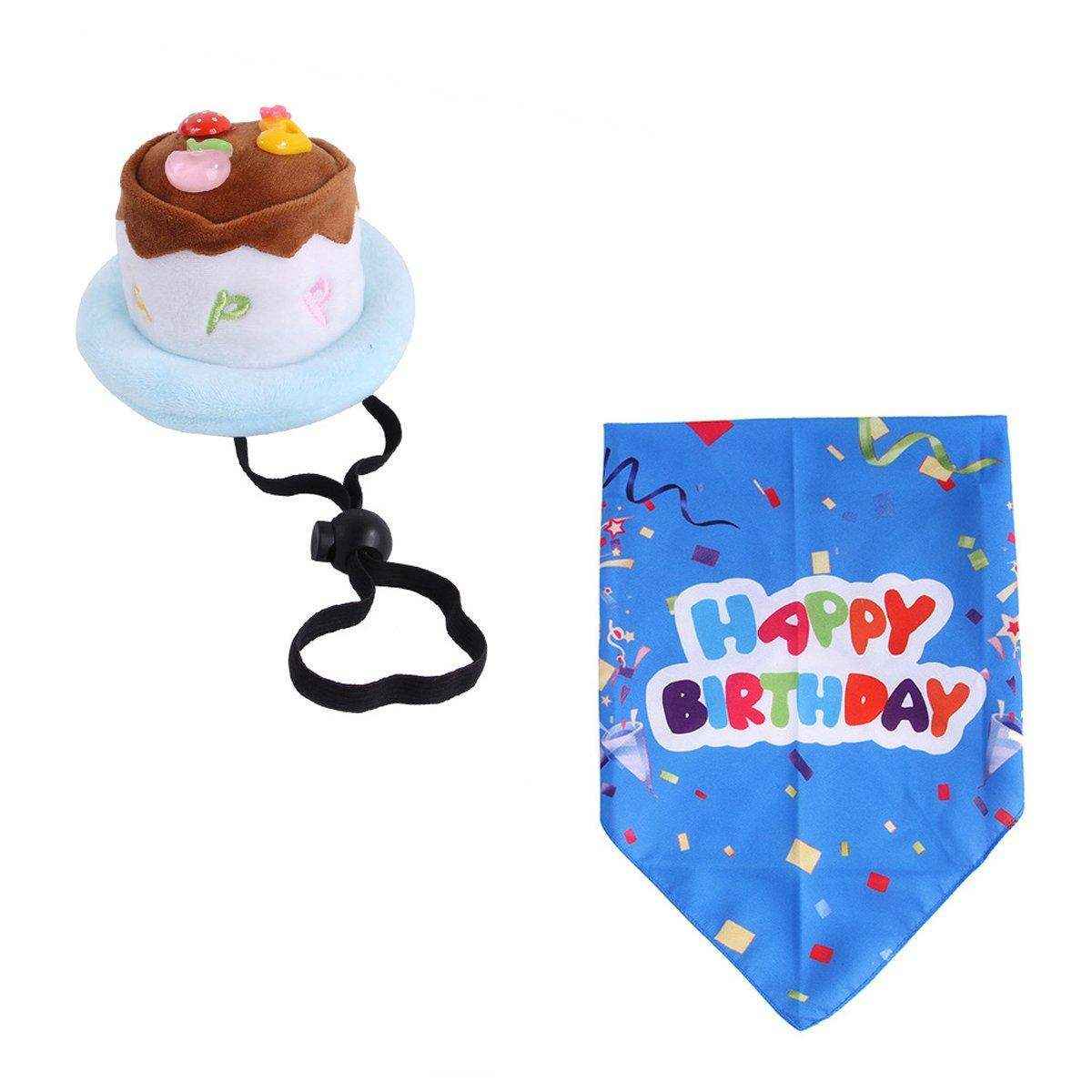 Pet Birthday Suit Cake Hat Triangle Towel Combination Birthday Dress - Image 14
