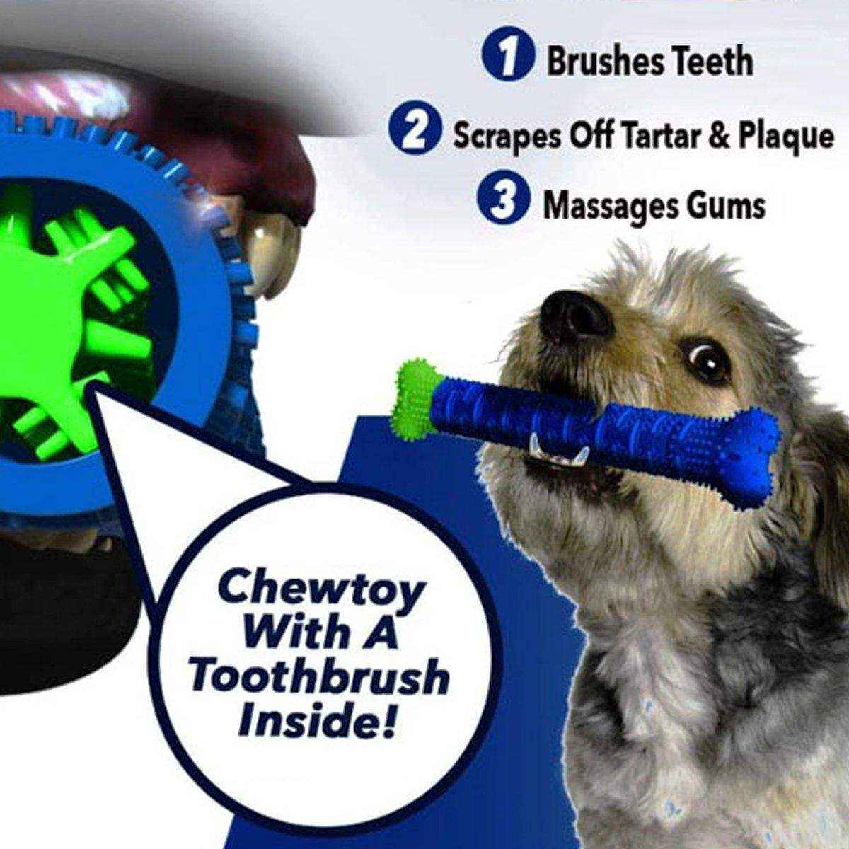 Pet Chew Toy Detachable Bone Dog Teeth Cleaning Training Toothbrush Simulation - Image 12