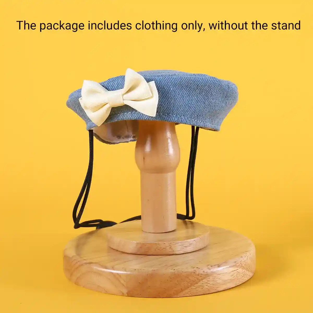 Pet Denim Clothing Set for Cats and Dogs Stylish Hat and Scarf - Image 5