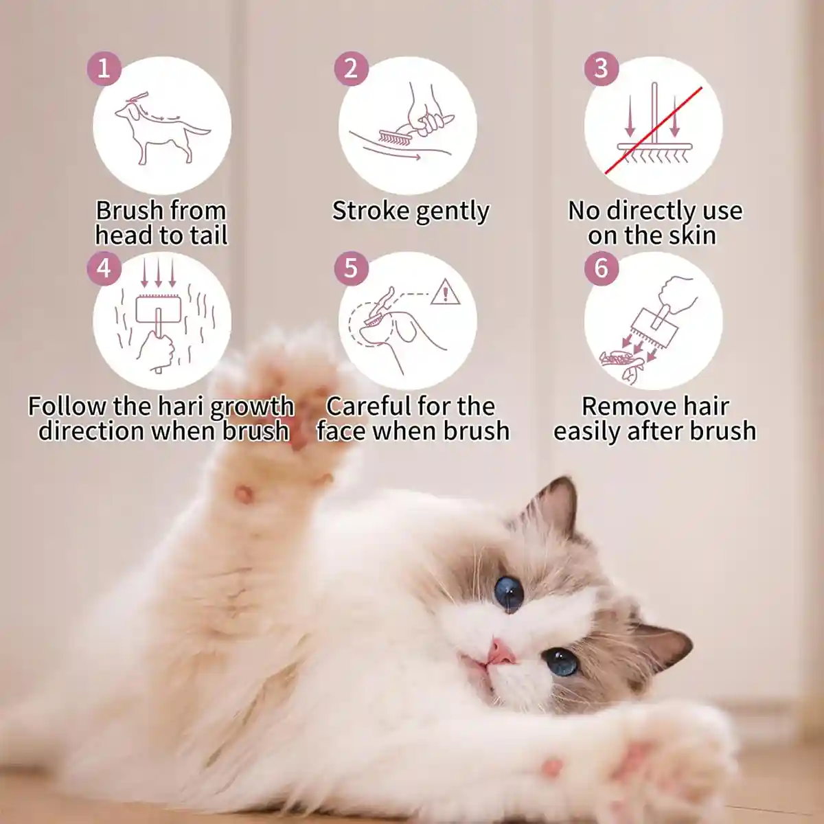 Pet Dog Hair Shedding Undercoat Rake Grooming Trimmer Comb Brush - Image 4