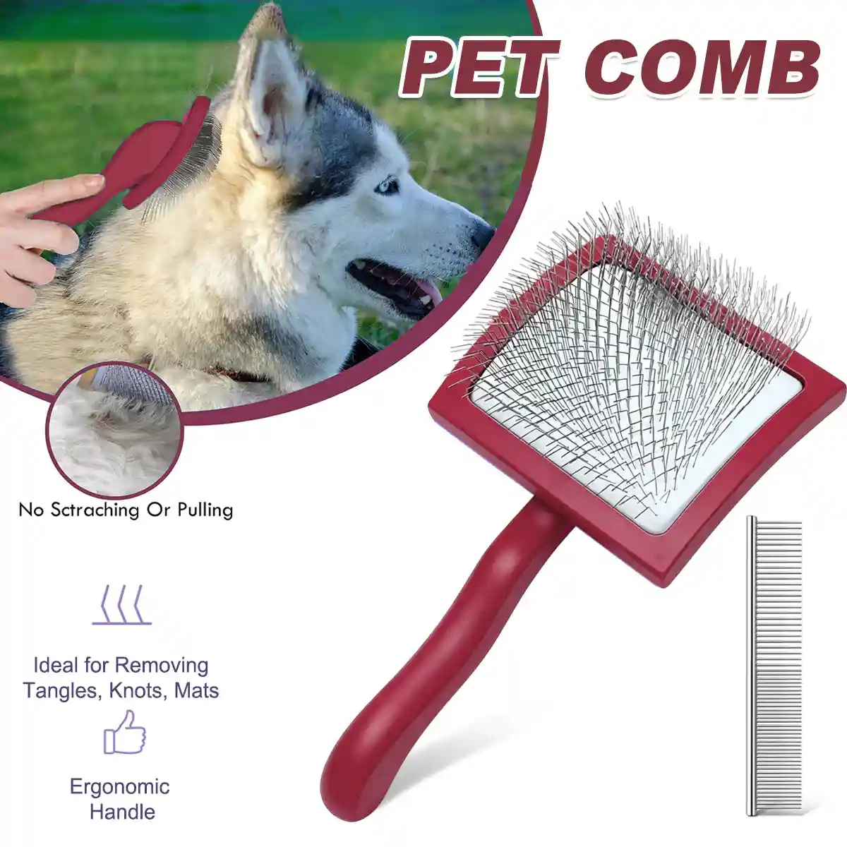 Pet Dog Hair Shedding Undercoat Rake Grooming Trimmer Comb Brush - Image 9