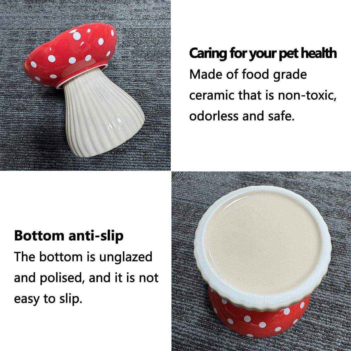 Pet Elevated Mushroom Bowl Cat Dog Bowl Dish Food Feeder Raised Cat Bowl - Image 12