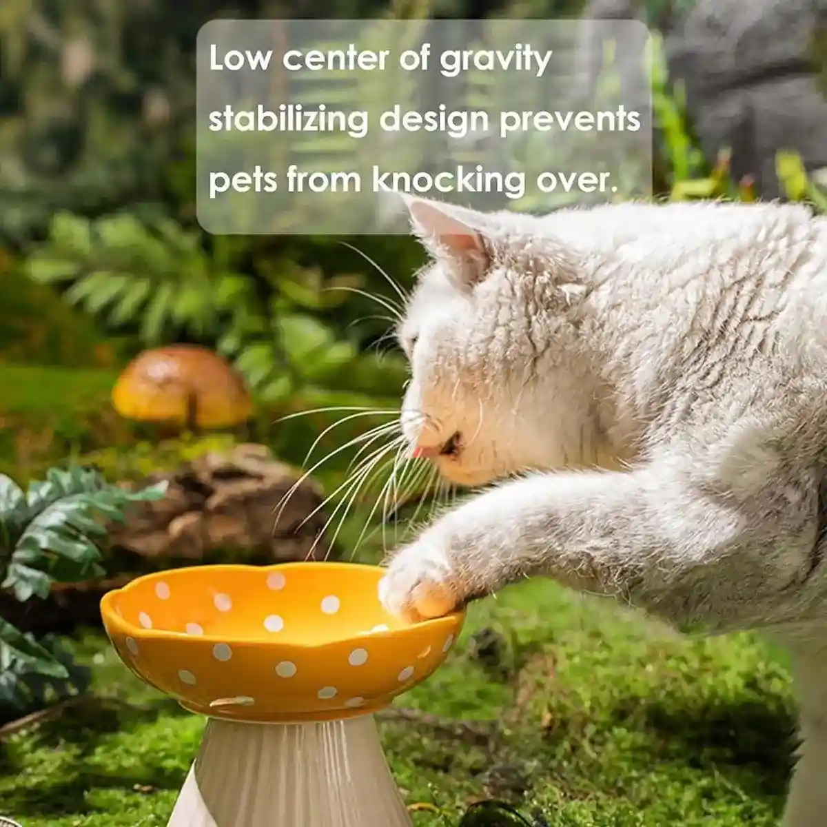 Pet Elevated Mushroom Bowl Cat Dog Bowl Dish Food Feeder Raised Cat Bowl - Image 15