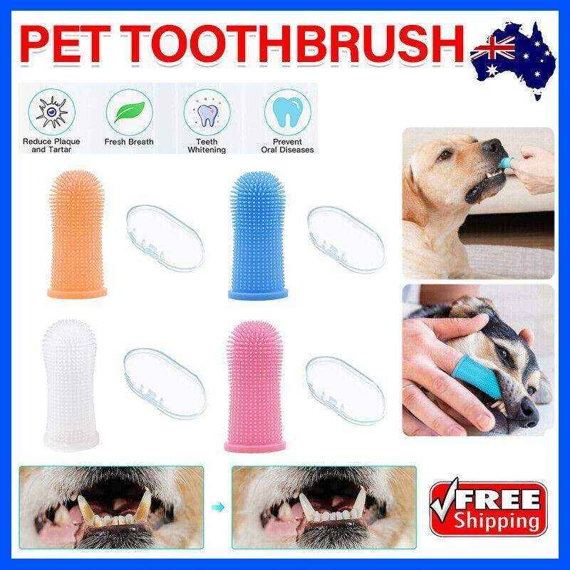Dog Cat Super Soft Pet Finger Toothbrush Teeth Silicone Brush Care Cleaning - Image 2