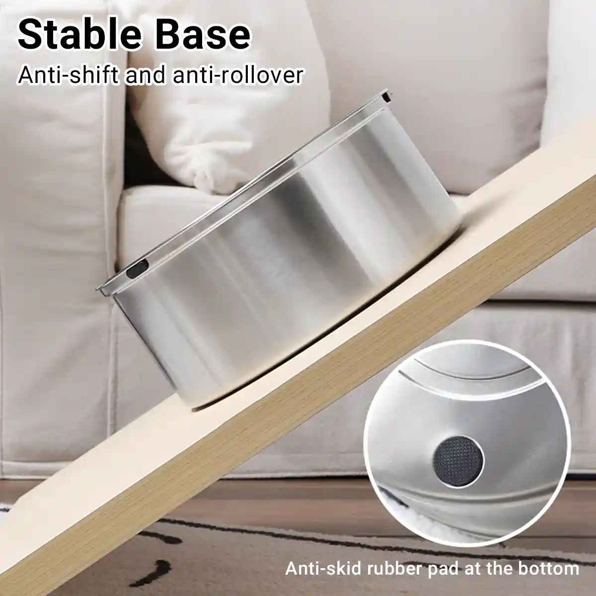 Stainless Steel Pet Floating Water Bowl Spillproof 1L/3L - Image 11