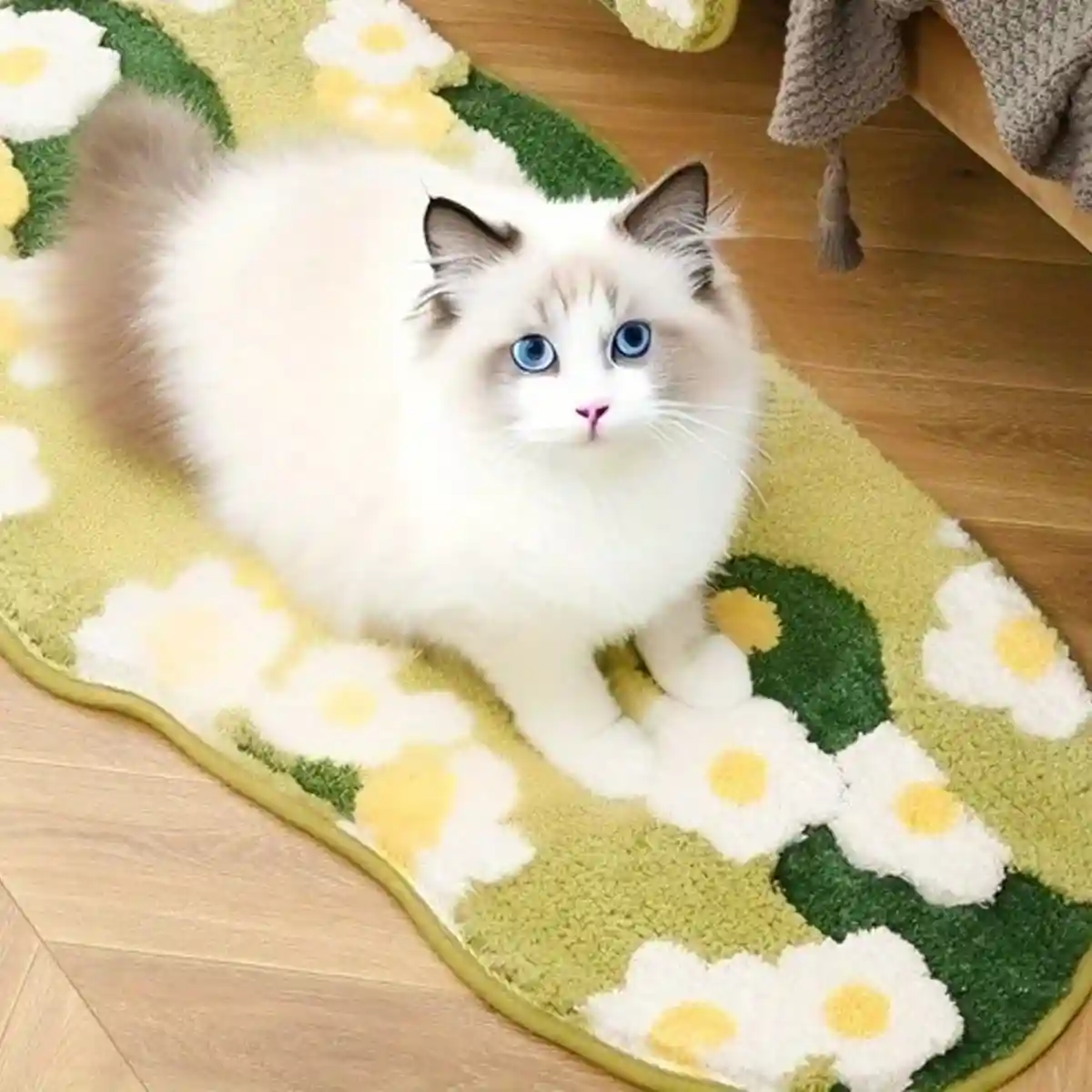Soft Pet Floor Mat With Non-Slip Base And Flower Pattern - Image 10