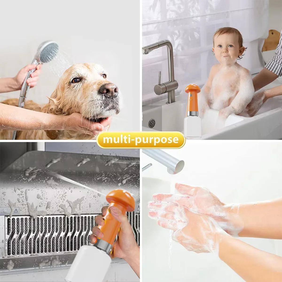 Pet Foaming Tool One-Button Electric Foam Sprayer for Dog Cat Bath - Image 9