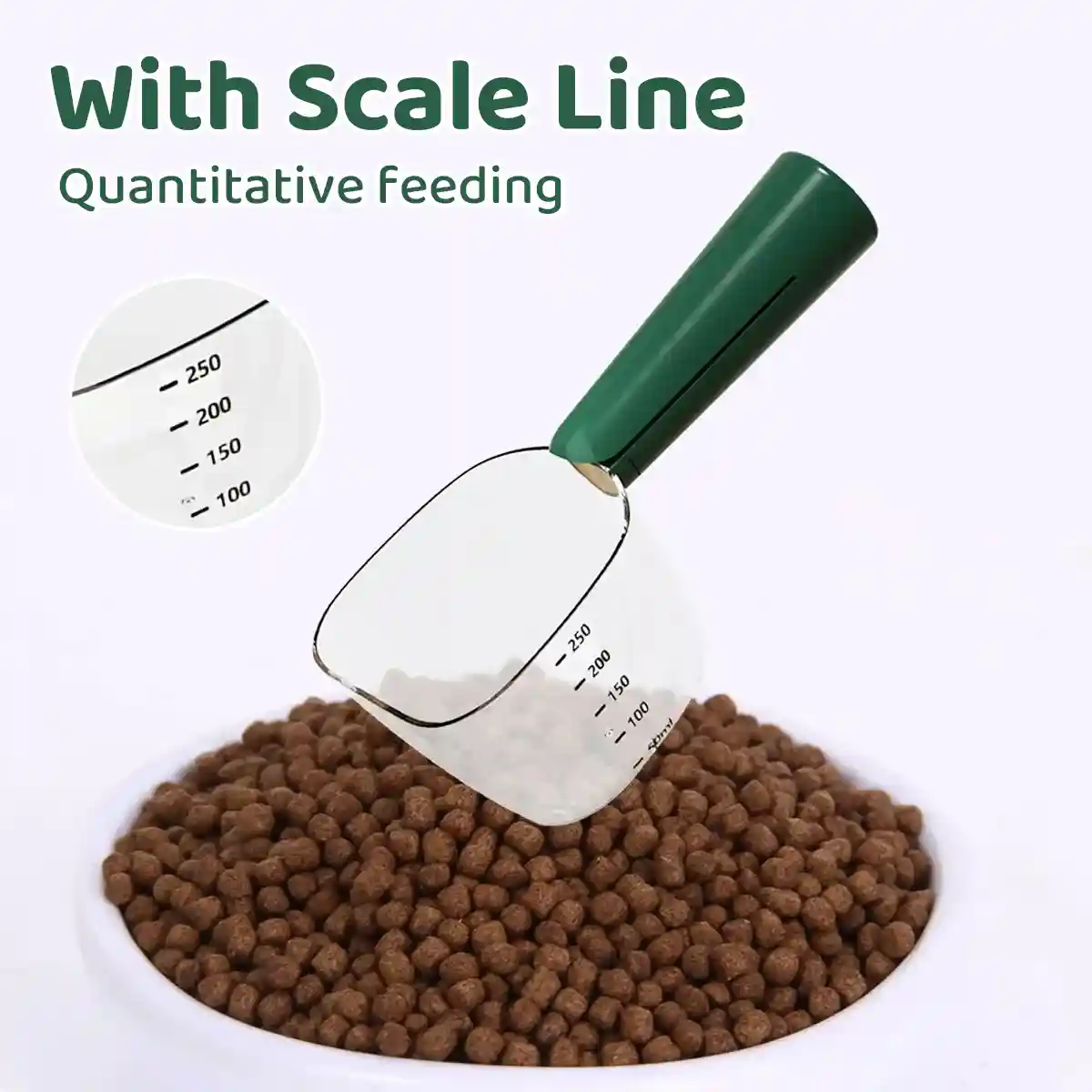 Pet Food Measuring Spoon with Clip Handle Precise 90–120g Scoop - Image 4