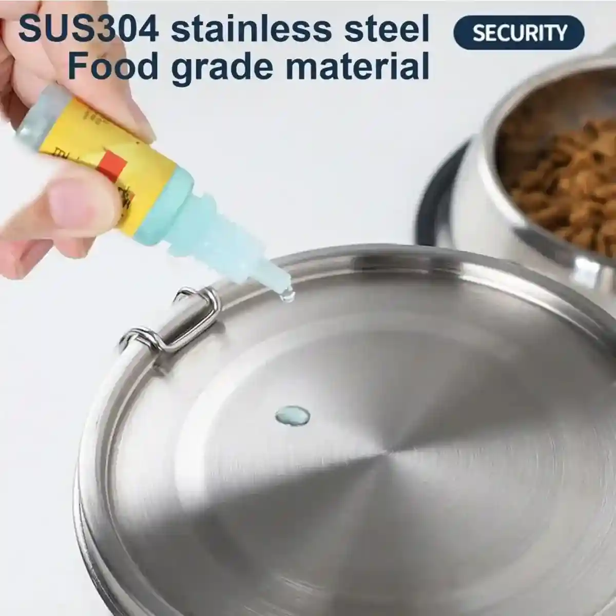 Stainless Steel Pet Food Storage Container with Airtight Locking Clips - Image 4