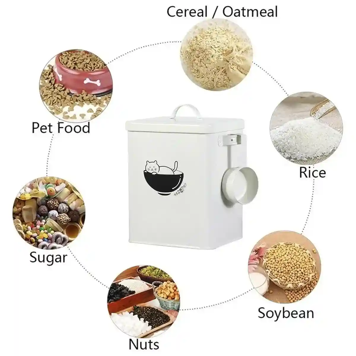 Pet Food Storage Container with Measuring Scoop 6L - Image 7