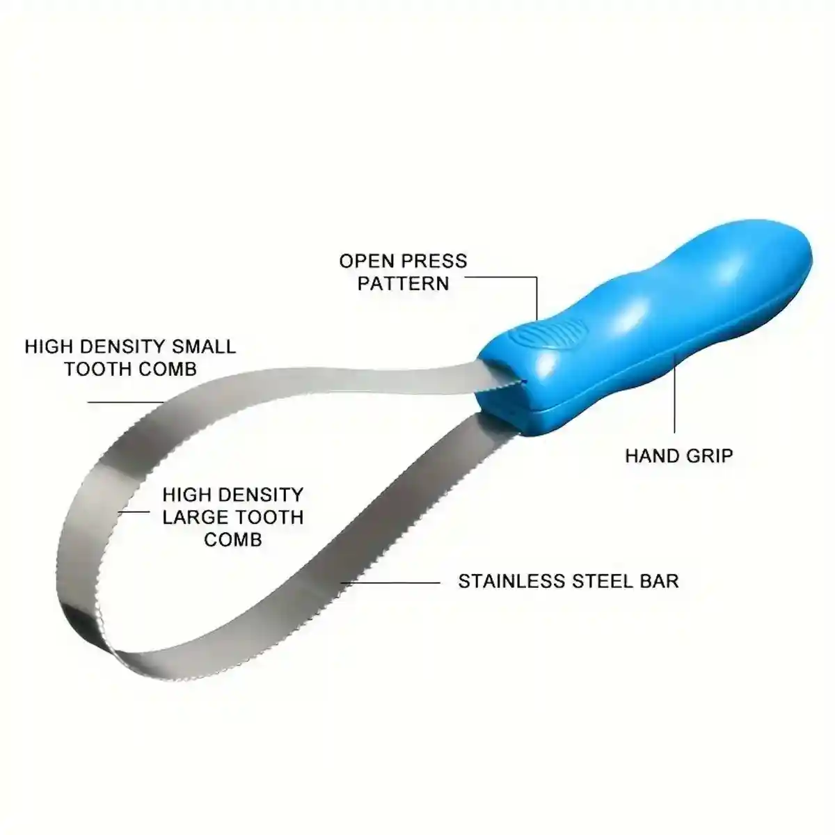 Pet Grooming Tool for Shedding Stainless Steel Hair Removal Comb for Dogs & Cats - Image 5