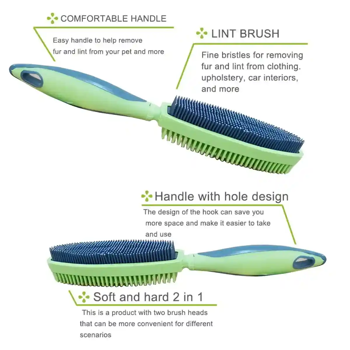 2-in-1 Pet Hair Removal Brush with Dual-Sided Bristles - Image 4