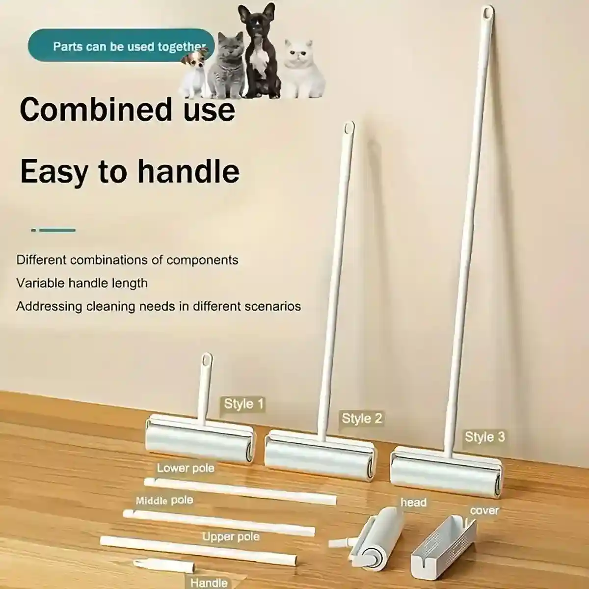 Pet Hair Roller with Retractable Handle for Efficient Pet Hair Removal - Image 10