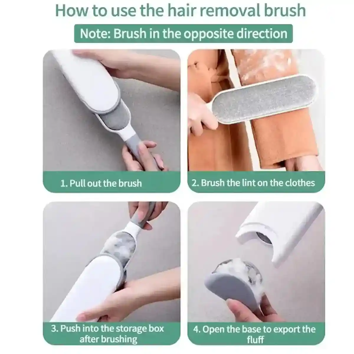 Reusable Pet Hair Remover Brush for Clothes Carpet & Sofa - Image 9