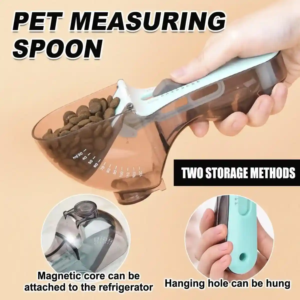 Pet Measuring Spoon Adjustable Magnetic and Food-Safe Design - Image 2