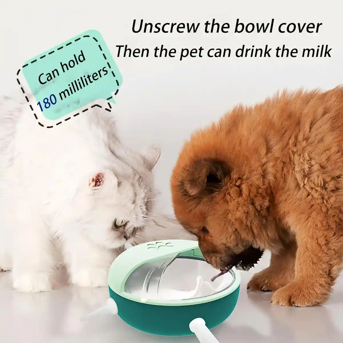 Newborn Pet Milk Feeder Bowl with 5 Silicone Nipples for Kittens & Pups - Image 4