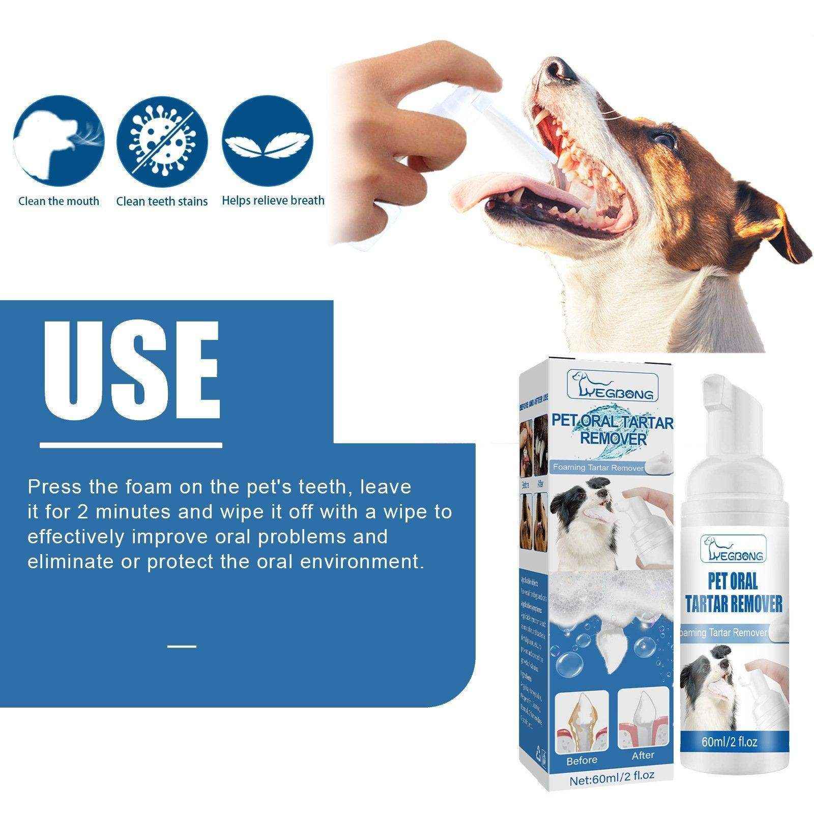 Pet Oral Foam Gentle Tartar Remover for Dogs & Fresh Breath Dental Care - Image 4