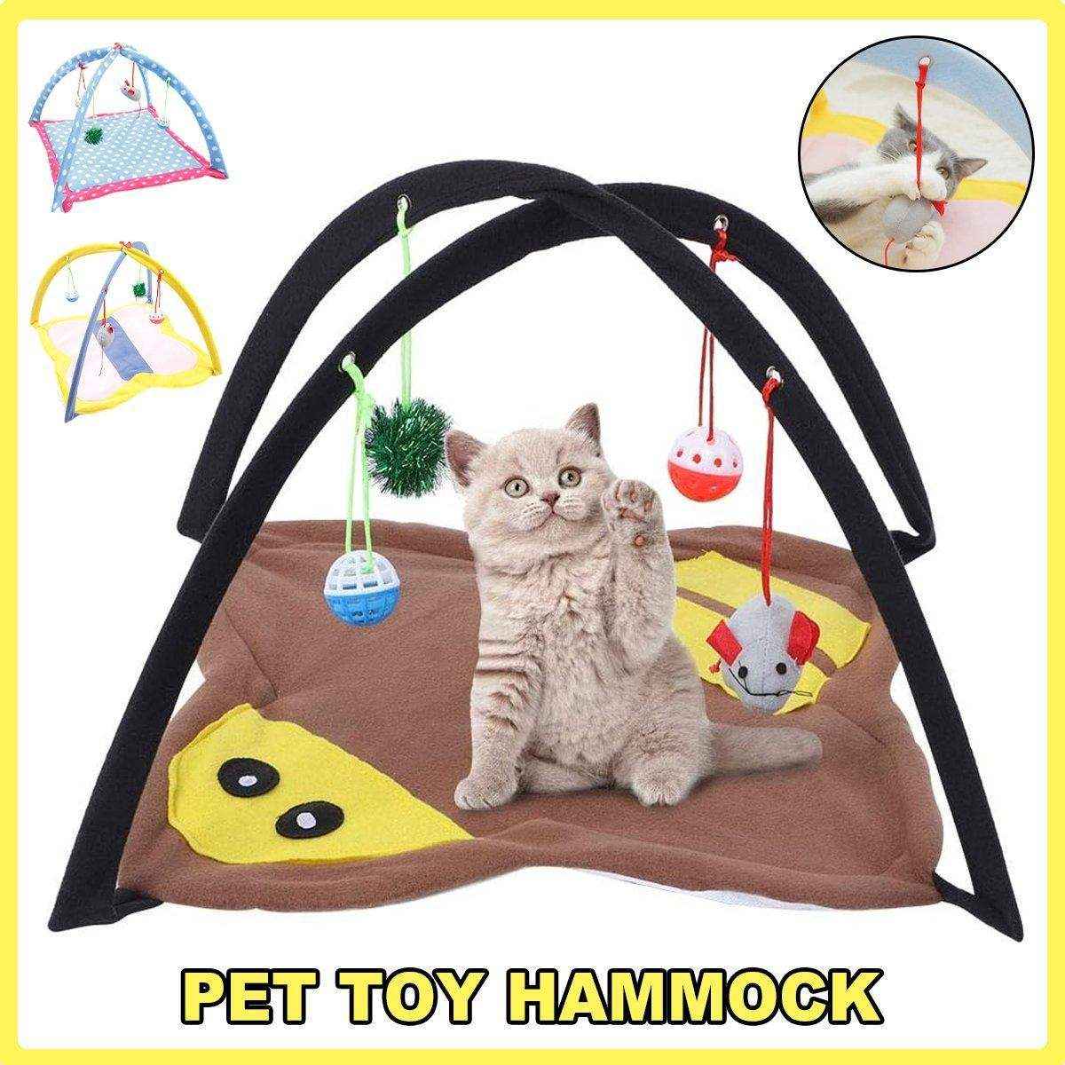 Pet Hammock Cat Breathable Fun Bell Toy Bed Cat Tent - Image 3