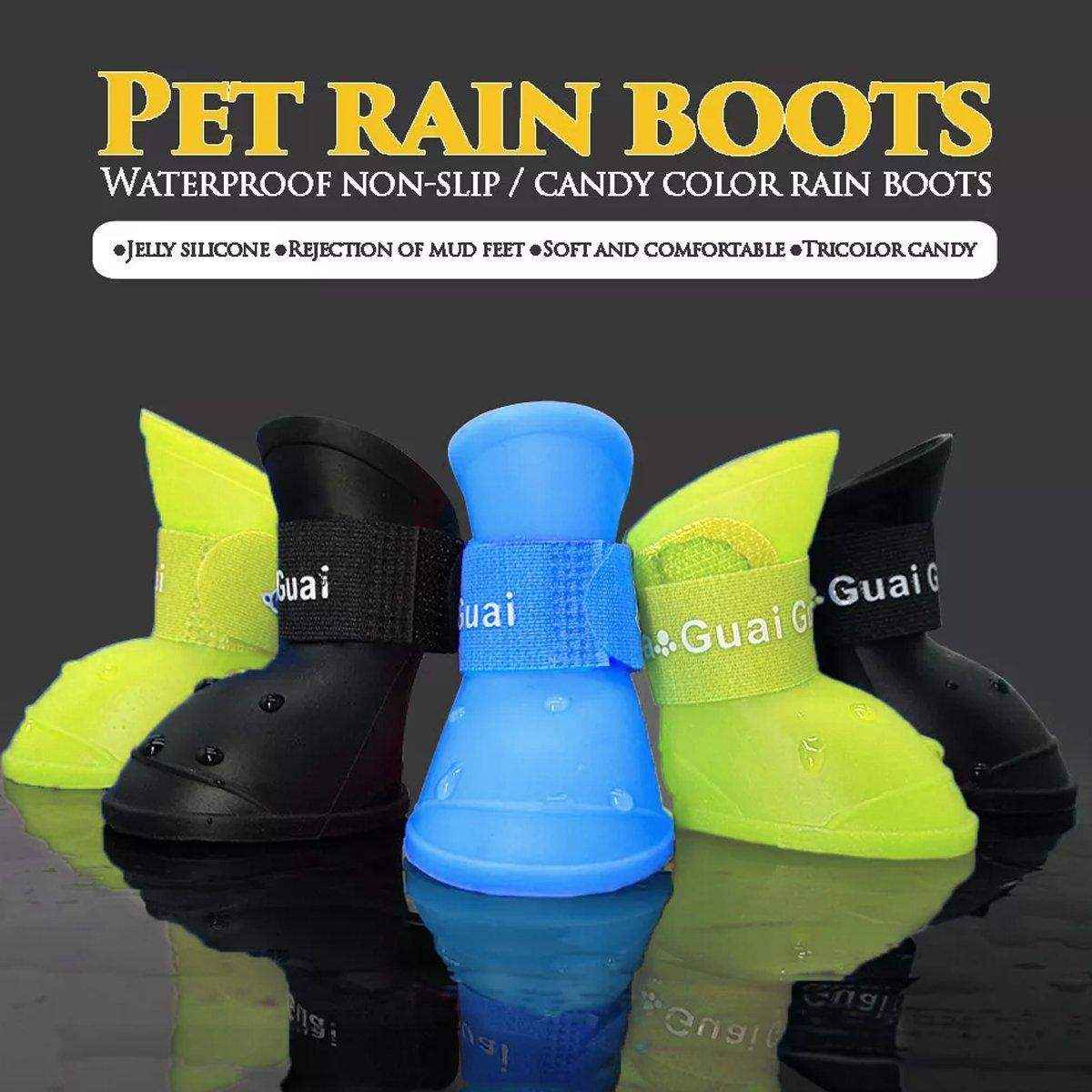Cartoon Boots Pet Rain Boots Waterproof Non-slip Wear-resistant Dog Shoes - Image 13
