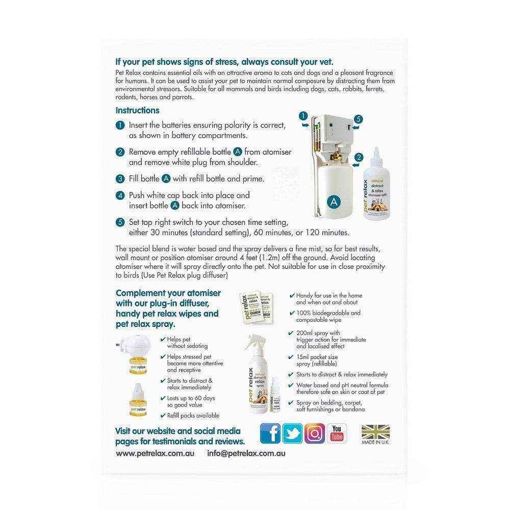 Pet Relax Battery Atomiser with 300ml Cat Calming Diffuser - Image 2