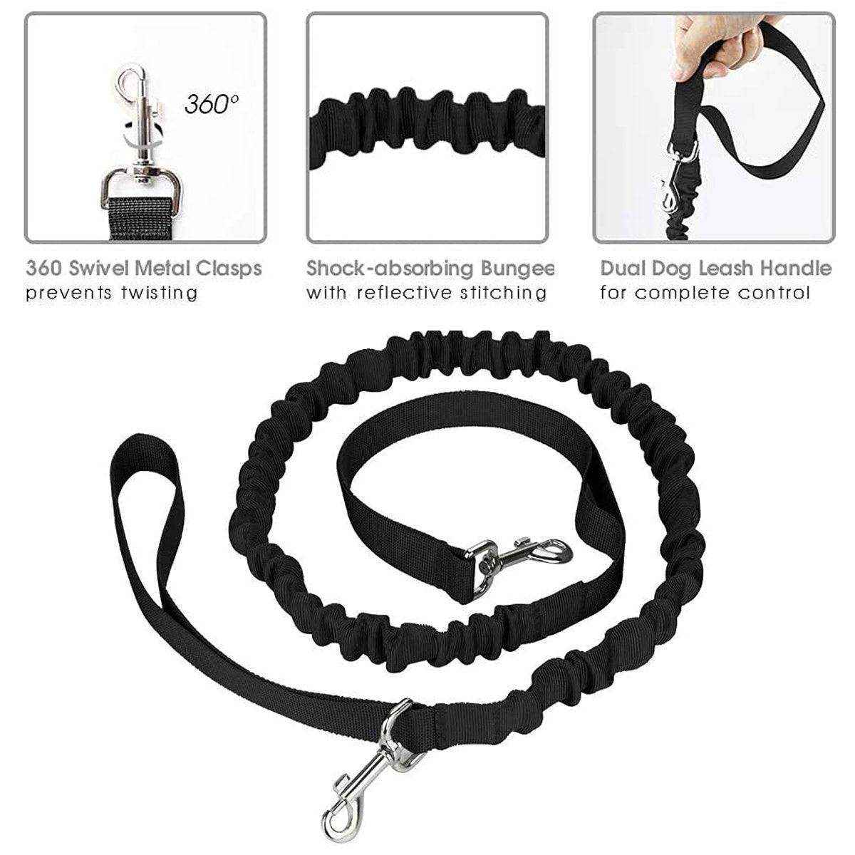 Pet Running Sports Traction Suit Belt Waist Pack Multi-color Reflective Traction Rope Collar Plus Belt - Image 6