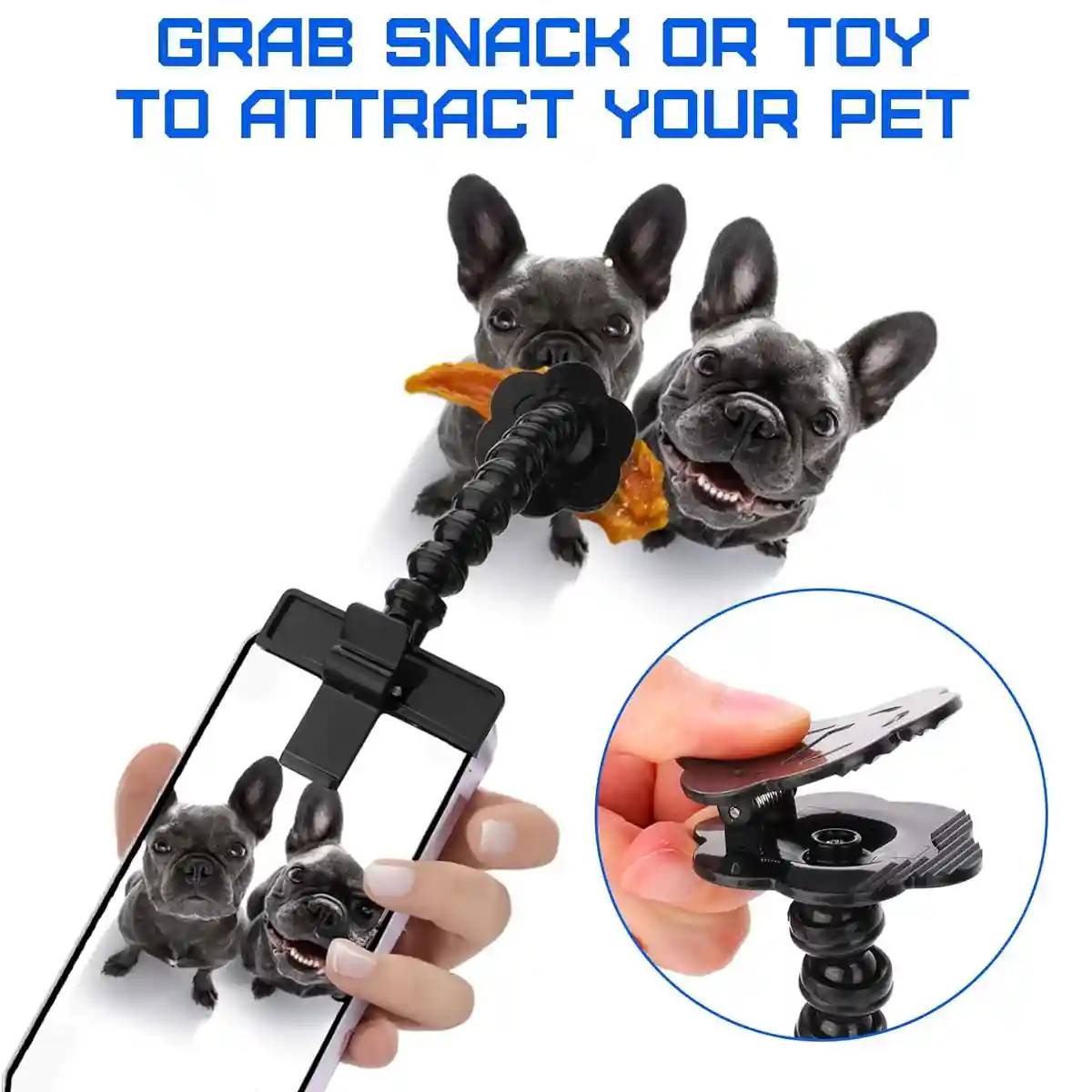 Pet Selfie Stick Smartphone Clip For Perfect Pet Photos - Image 5