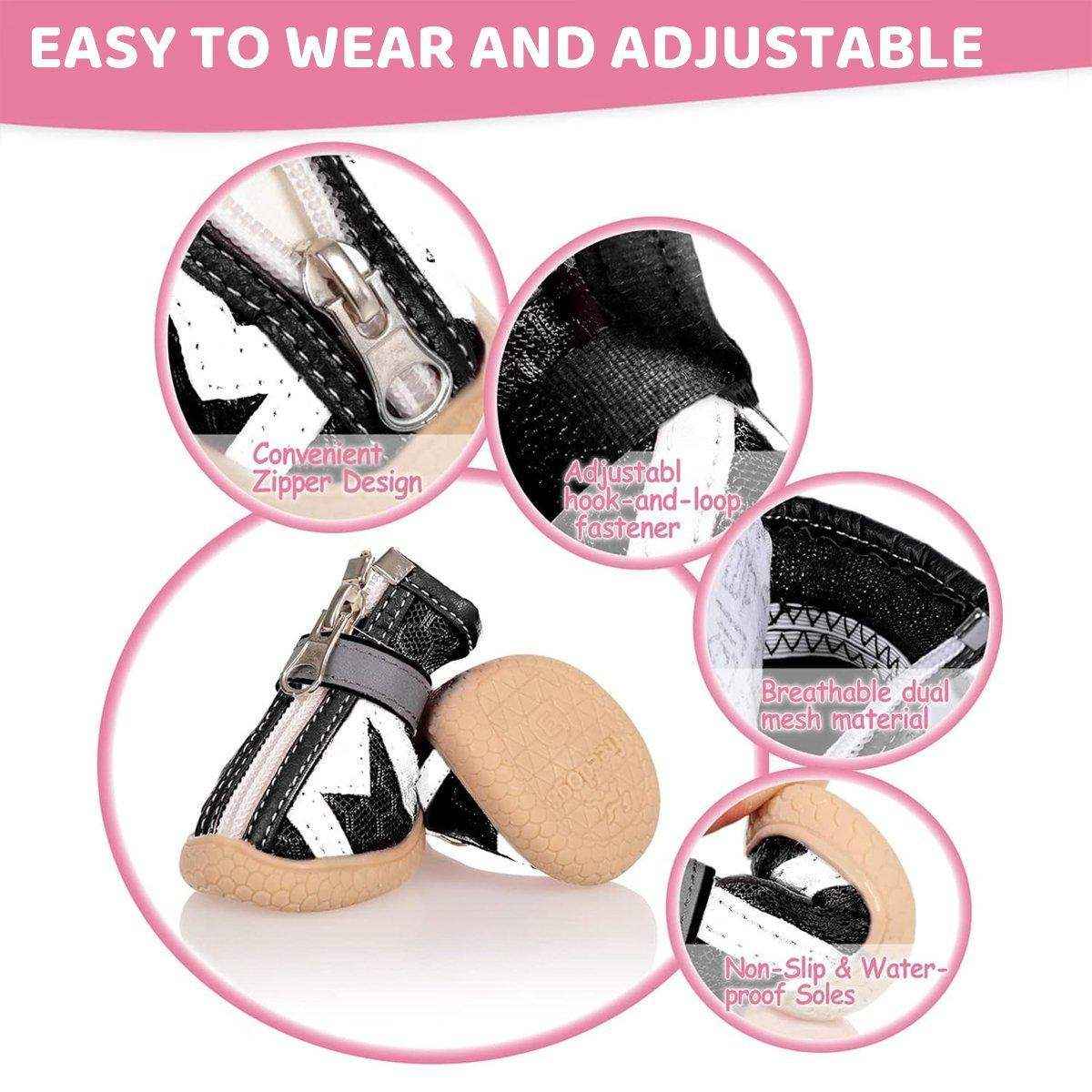4PCS Dog Shoes Teddy Bears Soft Sole Shoes Small Dog Puppy Anti-Breathable Shoes - Image 4