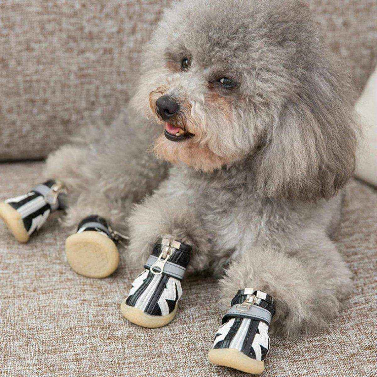 4PCS Dog Shoes Teddy Bears Soft Sole Shoes Small Dog Puppy Anti-Breathable Shoes - Image 7