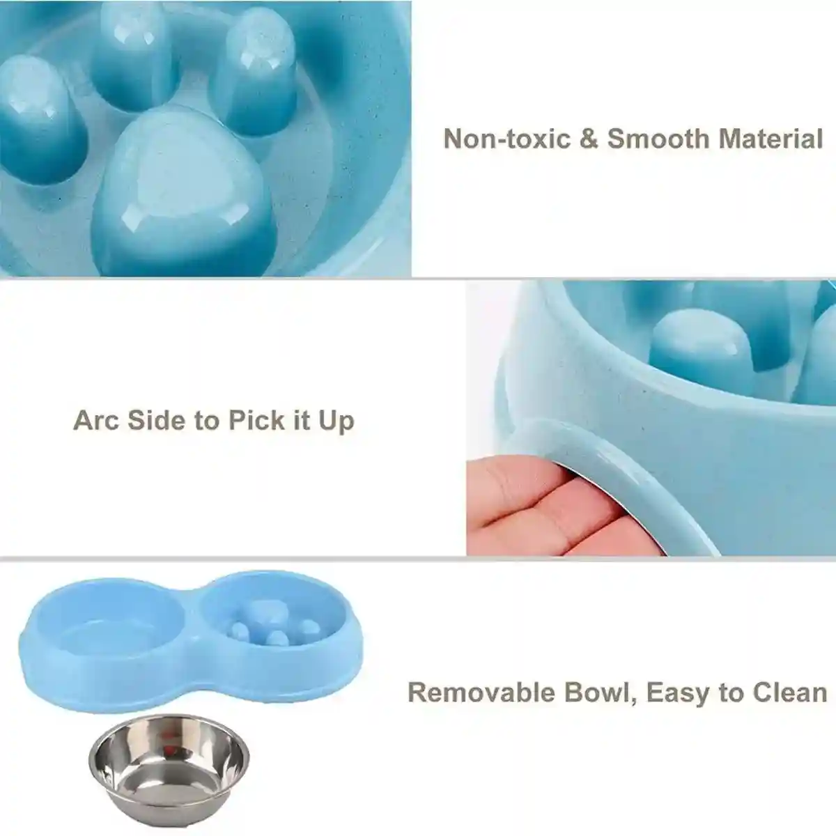 Pet Slow Eating Bowl with Stainless Steel Dog Bowls - Image 13