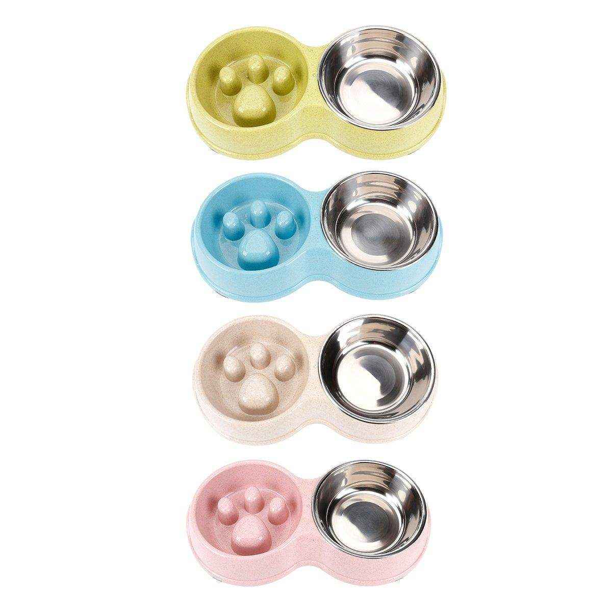 Pet Slow Eating Bowl with Stainless Steel Dog Bowls - Image 3